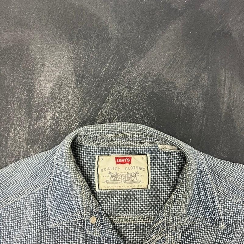 Vintage Levi's Button Up Shirt Mens‎ Small Blue 1990s - Picture 4 of 8